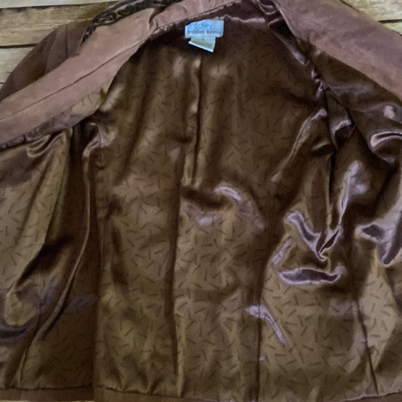 Bradley Bayou Cowgirl Western Equestrian Brown Leather Jacket embroidered trim - Picture 6 of 6